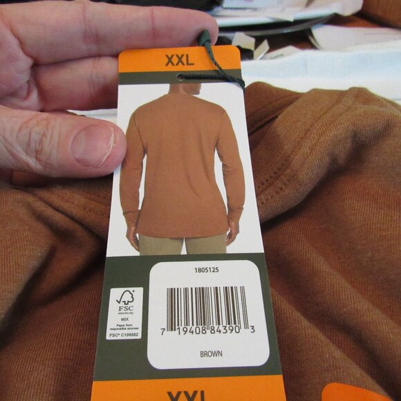 NWT Woolrich Brown Long Sleeve Pocket Tee Size XXL Green Label Collection - Picture 7 of 10